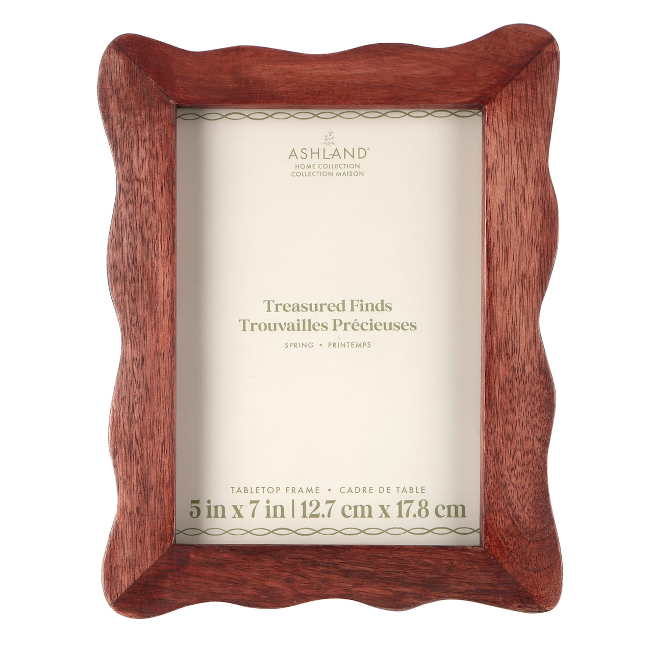 5" x 7" Natural Wavy Edge Wood Tabletop Frame, Treasured Finds by Ashland®